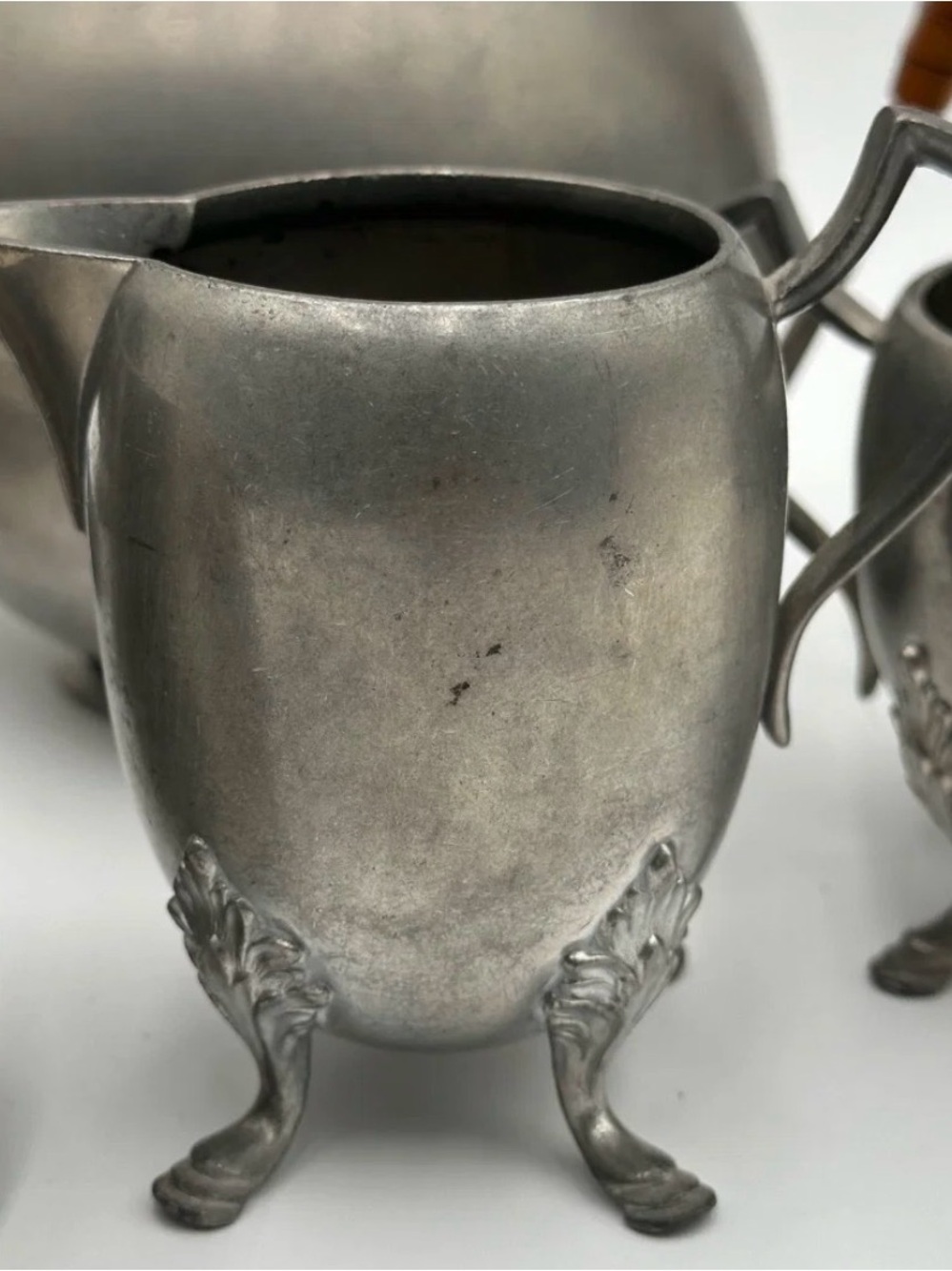 Vintage 8-Piece Mixed Pewter Service- Signed Arne Haugrud - Picture 8 of 13